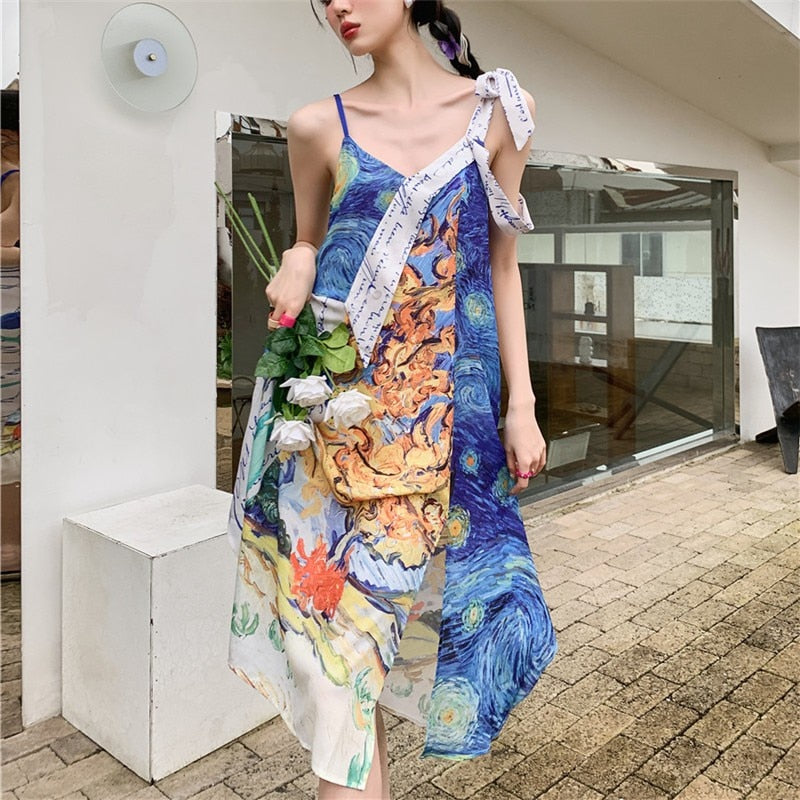 Vestido de verano Van Gogh Collage 