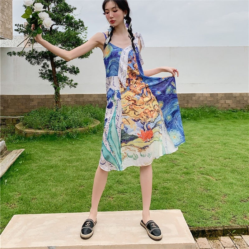 Vestido de verano Van Gogh Collage 