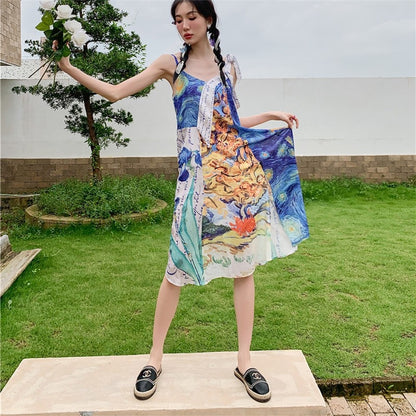 Vestido de verano Van Gogh Collage 