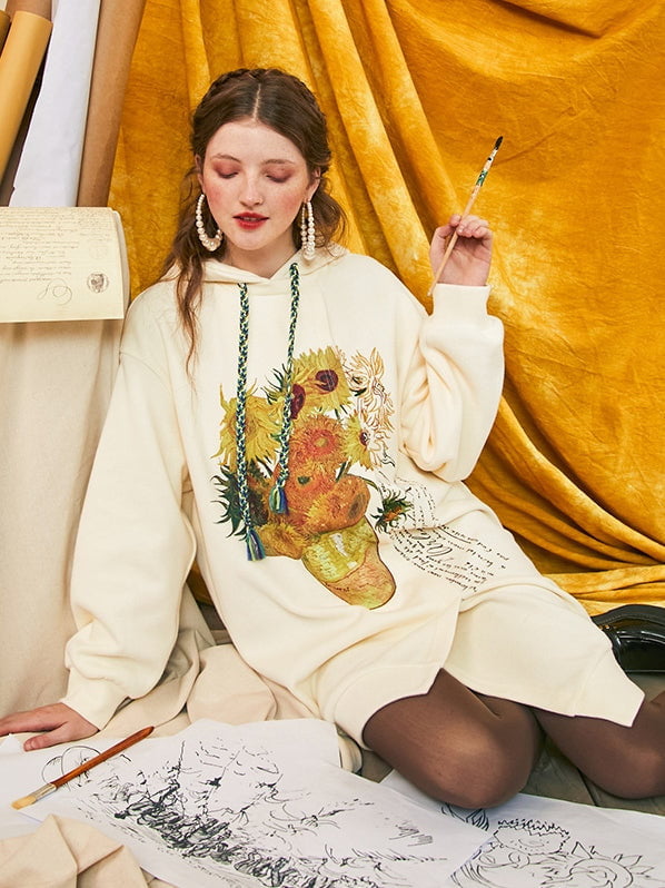 vestido con capucha Van Gogh