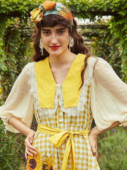 robe antique de tournesols