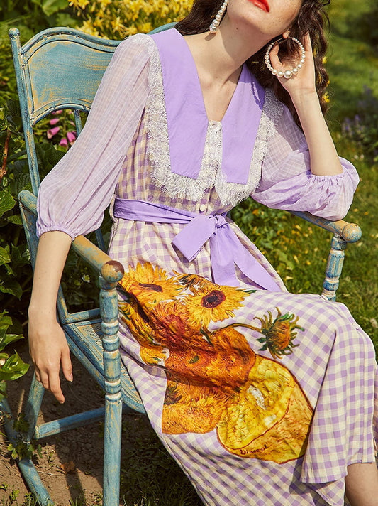 robe antique de tournesols