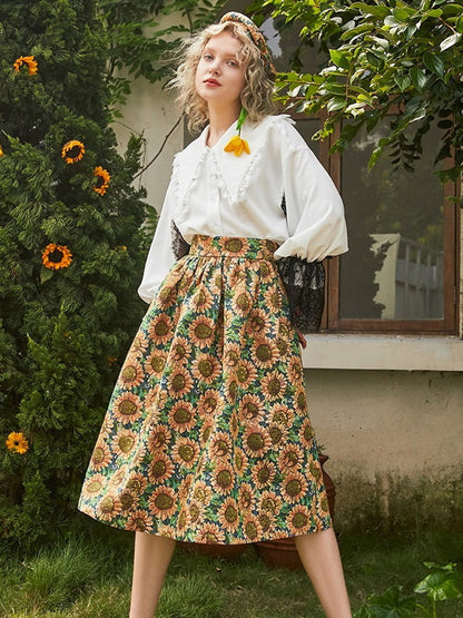 Jupe à motifs Tournesols Van Gogh