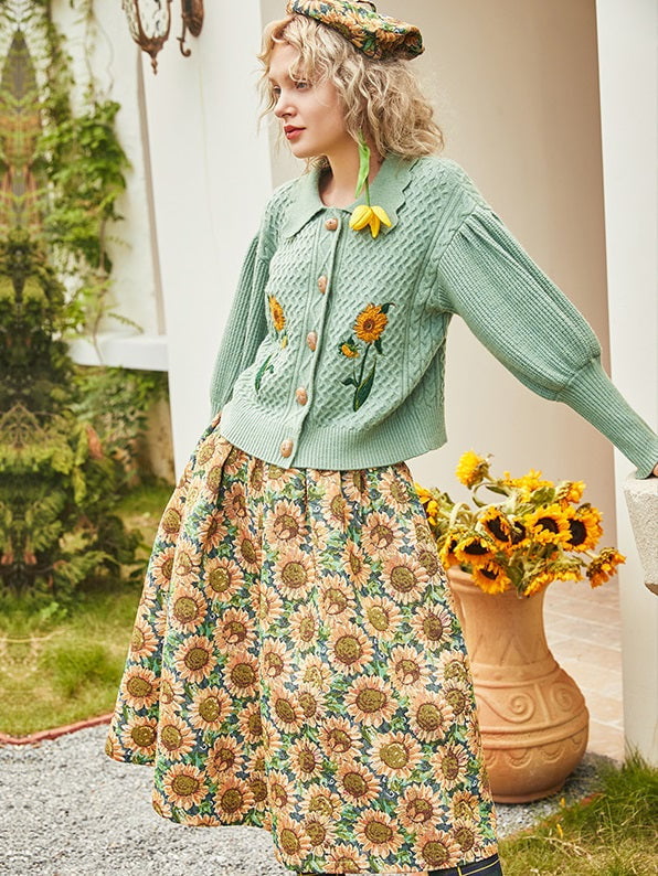Jupe à motifs Tournesols Van Gogh