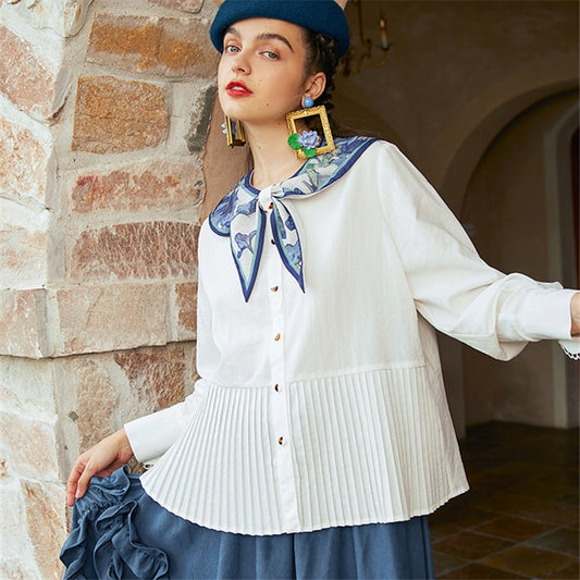 Blusa con cuello de iris de Van Gogh