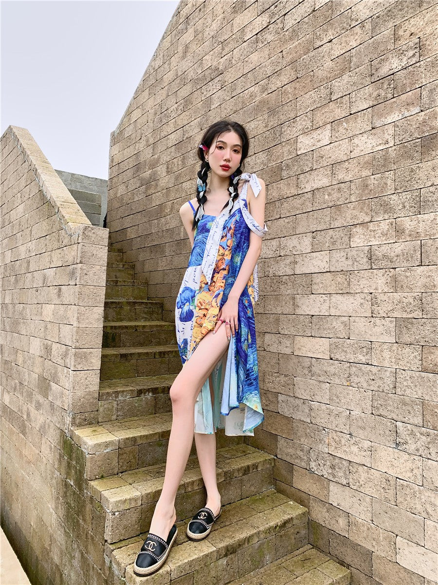 Vestido de verano Van Gogh Collage 