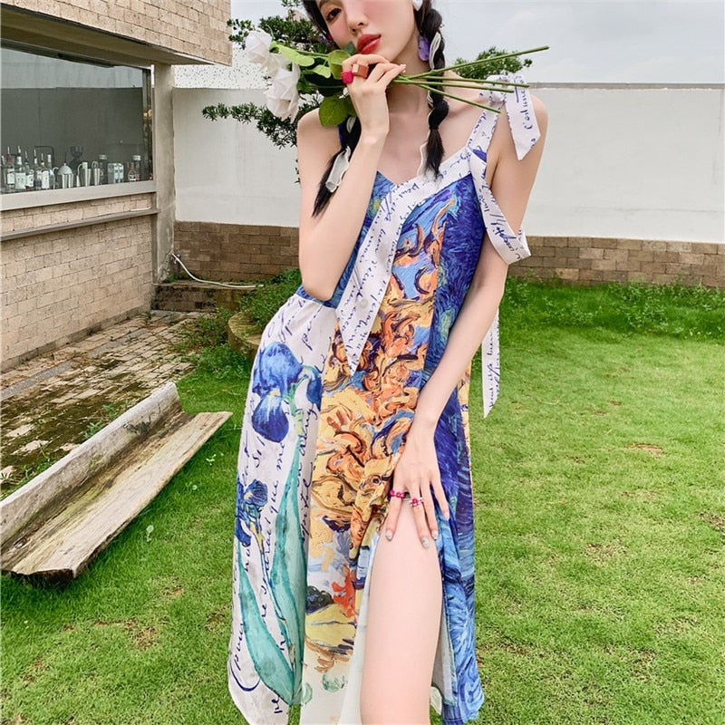 Vestido de verano Van Gogh Collage 