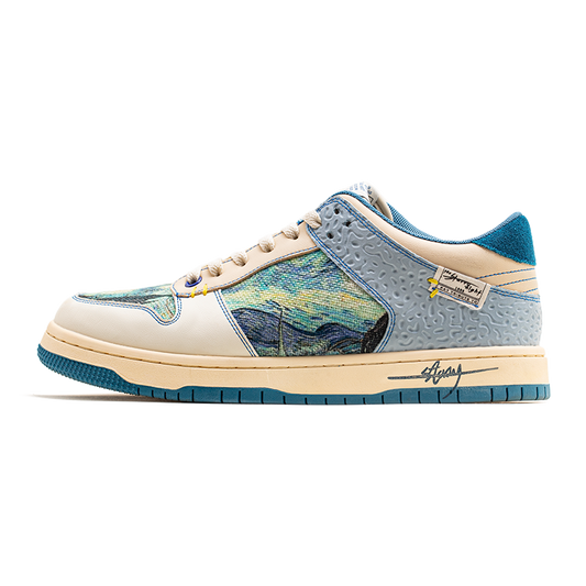 Zapatillas inspiradas en la noche estrellada de Van Gogh 