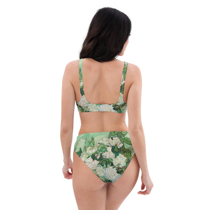 Florero de Vincent van Gogh con bikini de talle alto Pink Roses