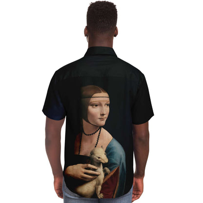 Leonardo da Vinci Dama con Ermin CAMISA BOTONES