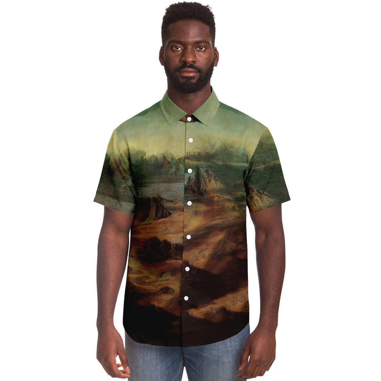 Leonardo Da Vinci Mona Lisa CAMISA BOTONES