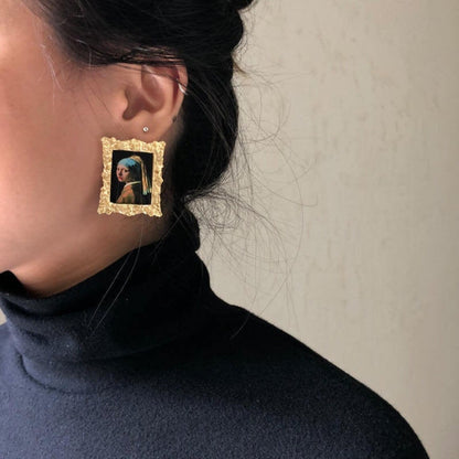 Pendientes de arte enmarcado