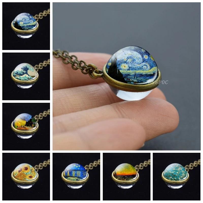 collar de cristal van gogh
