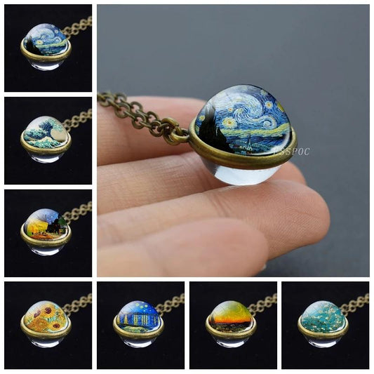 collar de cristal van gogh