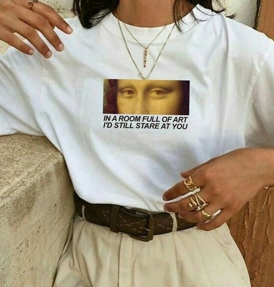 En una habitación llena de arte, todavía te miraría la camiseta