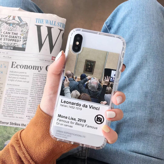 Vinilo o funda para iPhone Monalisa, Famosa por ser famosa
