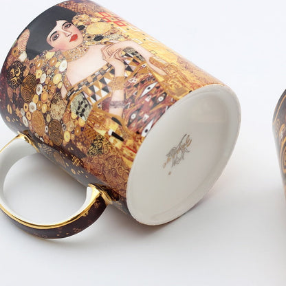 Tazas de café Gustave Klimt con cuchara