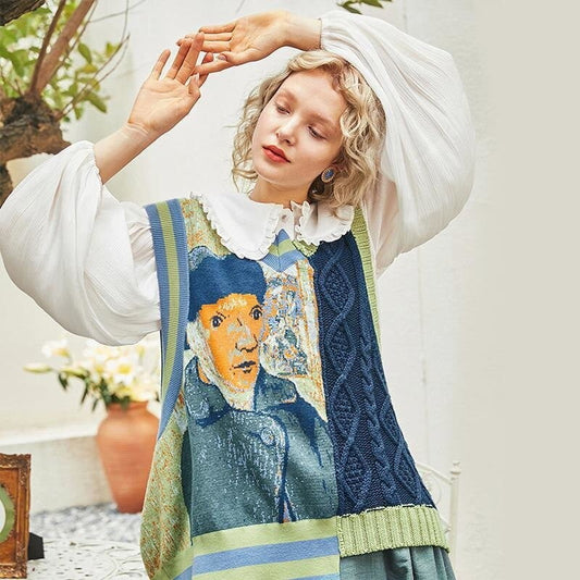 Chaleco de punto Van Gogh