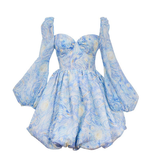 vestido corto hada noche estrellada 
