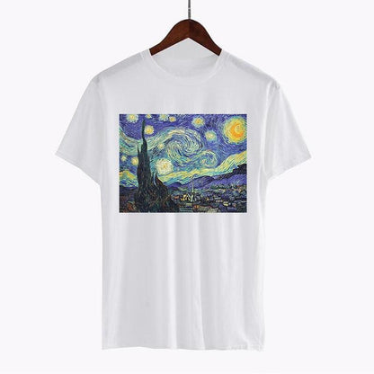 camiseta estampada noche estrellada 