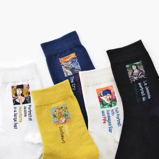 calcetines de arte enmarcados