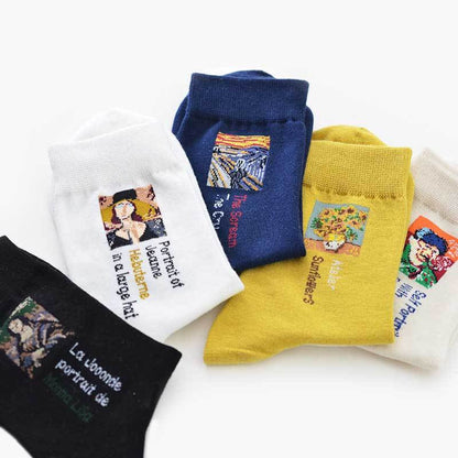 calcetines de arte enmarcados