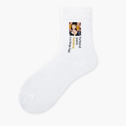 calcetines de arte enmarcados