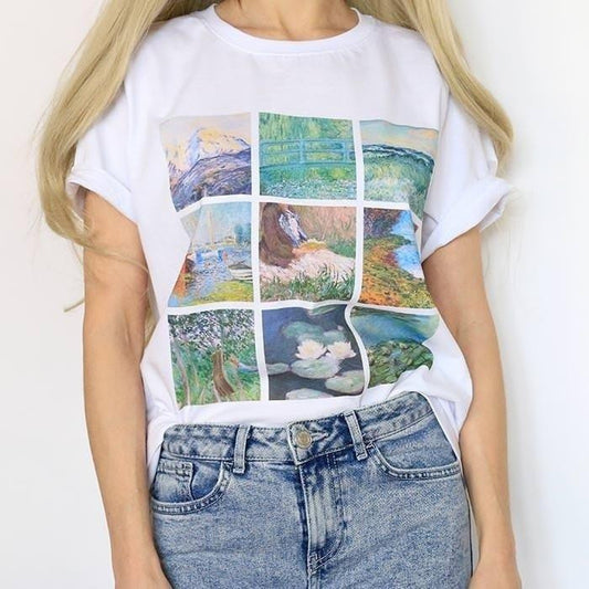 Camiseta Cuadros Monet Cuadrícula