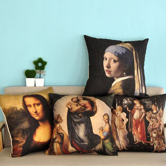 Cojín de pinturas famosas clásicas