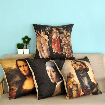 Cojín de pinturas famosas clásicas
