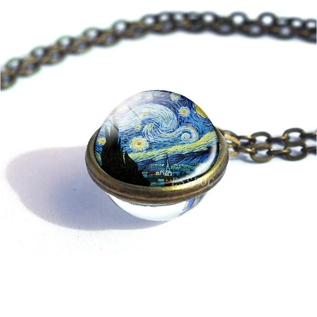 collar de cristal van gogh