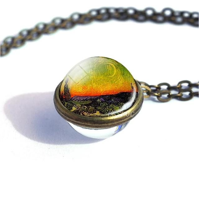 collar de cristal van gogh